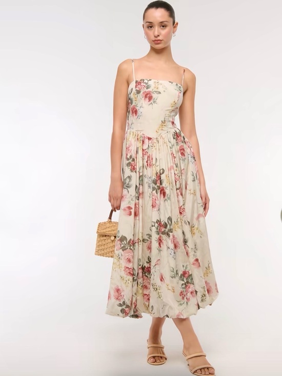 Abercrombie & Fitch Dresses & Skirts - Abercrombie Women's Dipped-Waist Bubble Hem Midi Dress